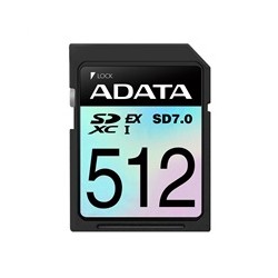 ADATA SDXC karta 512GB Extreme, PCIe Gen3, UHS-I, C10, V30, (R:800/W:700 MB/s)