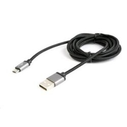 GEMBIRD Kabel USB A Male/Micro B Male 2.0, 1,8m, opletený, černý, blister