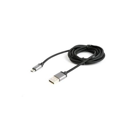 GEMBIRD Kabel USB A Male/Micro B Male 2.0, 1,8m, opletený, černý, blister