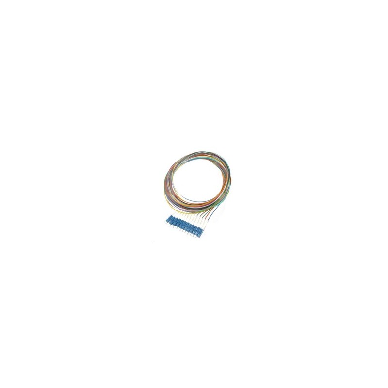Pigtail SM 9/125, OS2, konektor LC, LS0H, 1m - sada 12 ks