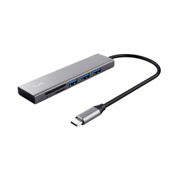 TRUST rozbočovač HALYX, Fast USB-C Hub & Card reader