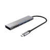 TRUST rozbočovač HALYX, Fast USB-C Hub & Card reader