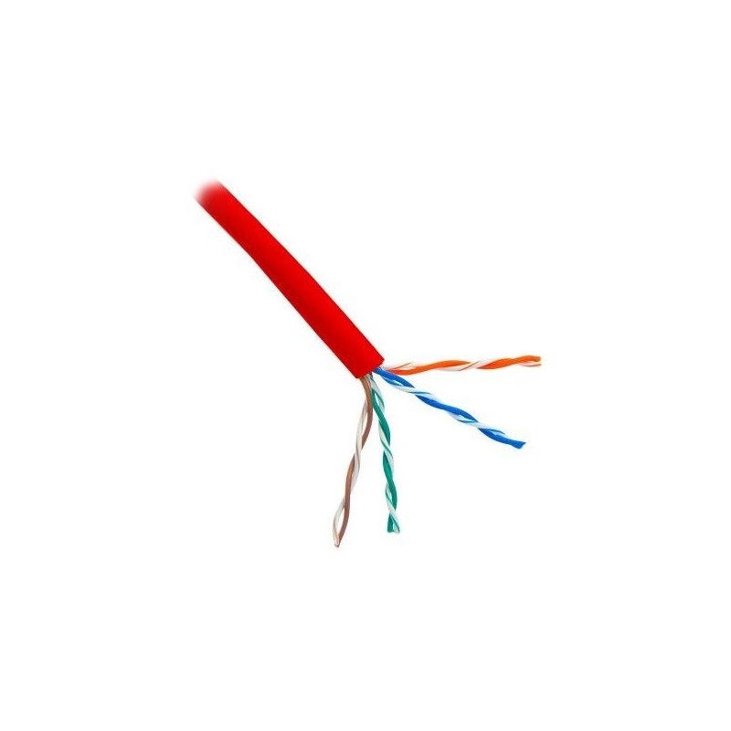 UTP kabel PlanetElite, Cat5E, licna(lanko), PVC, červená, 305m