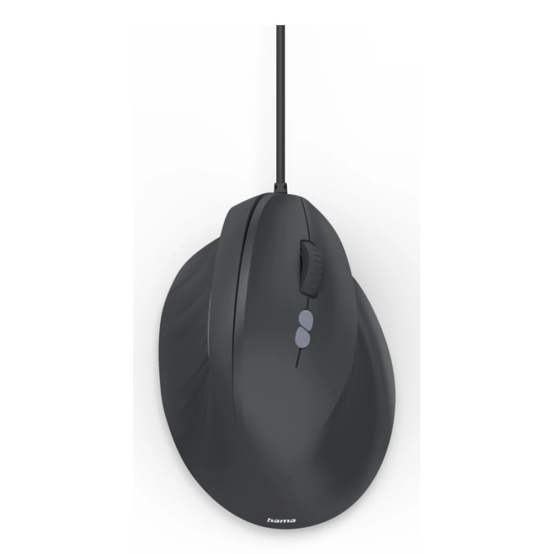 Hama vertikální ergonomická kabelová myš ECM-500R, pro praváky, černá