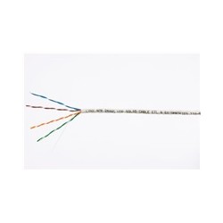 UTP kabel LYNX, Cat5E, drát, PVC, Dca, šedý, 100m