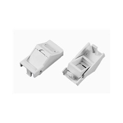 Modul neosazený 1x RJ45, 22,5x45 mm s prachovkou úhlový