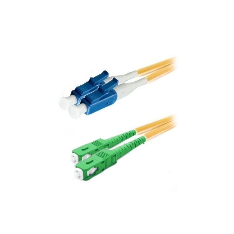 XtendLan duplexní patch kabel SM 9/125, OS2, LC(PC)-SC(APC), LS0H, 1m
