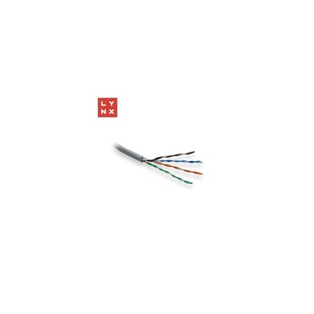 LYNX UTP kabel Cat5e, PVC (Eca), celoměděný, vnitřní , šedý, box 305m