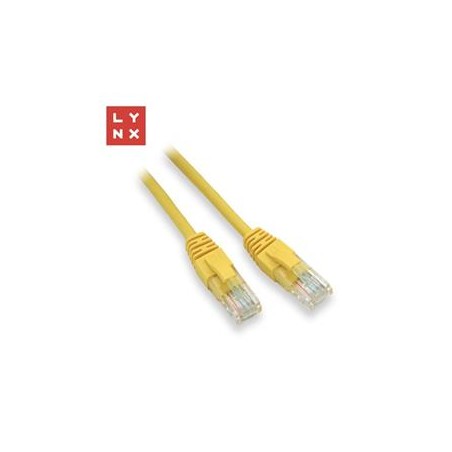LYNX UTP patch kabel Cat5e, PVC, CCA, 10m, žlutý