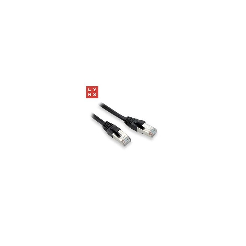 LYNX FTP patch kabel Cat5e PVC, CCA, 15m, černý