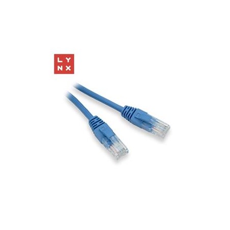 LYNX UTP patch kabel Cat5e, PVC, CCA, 15m, modrý