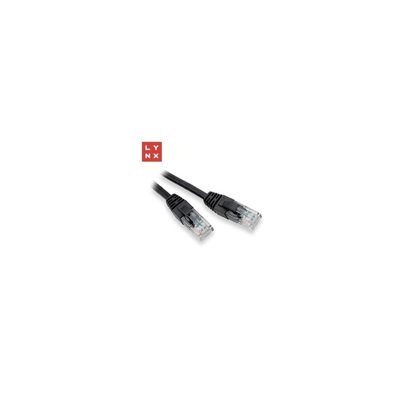 LYNX UTP patch kabel Cat5e, PVC, CCA, 2m, černý