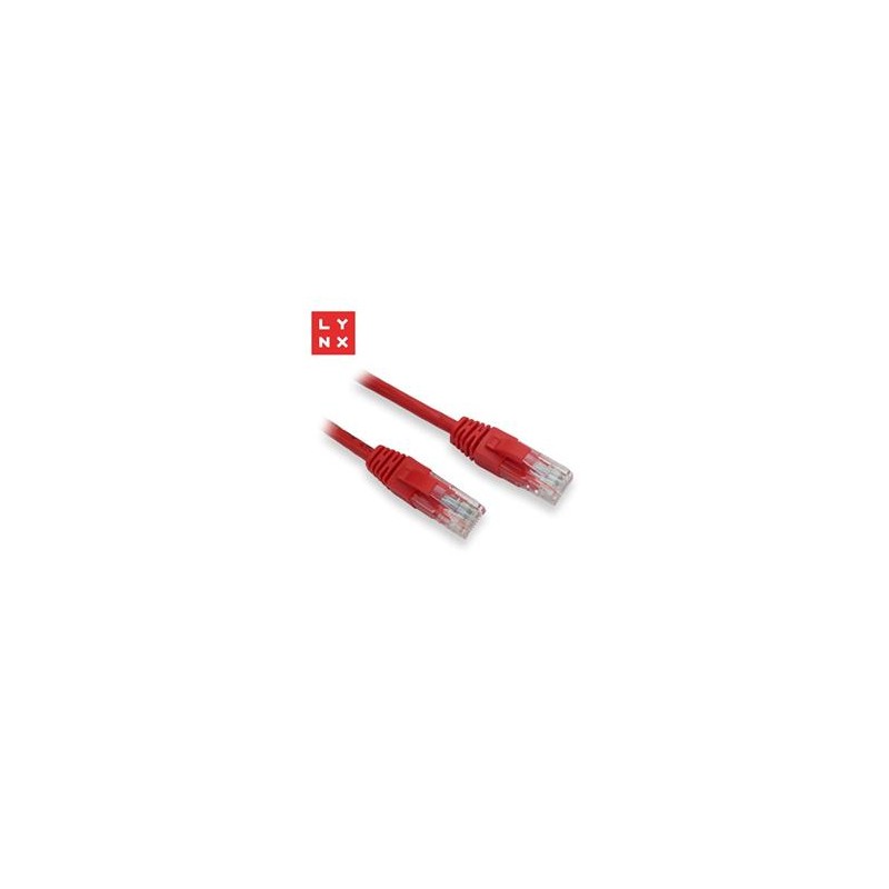 LYNX UTP patch kabel Cat5e, PVC, CCA, 3m, červený