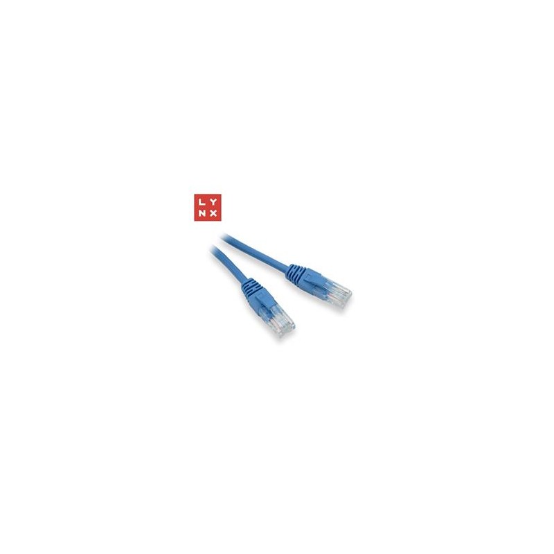 LYNX UTP patch kabel Cat5e, PVC, CCA, 7m, modrý