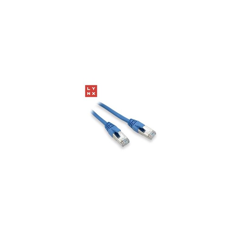LYNX FTP patch kabel Cat5e PVC, CCA, 0,5m, modrý (balení obsahuje 10ks)