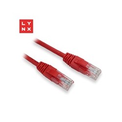 LYNX UTP patch kabel Cat5e, PVC, CCA, 1m, červený (balení obsahuje 10ks)