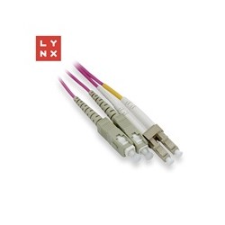 LYNX duplexní patch kabel MM, OM4, LC/SC, 50/125µm, 1m