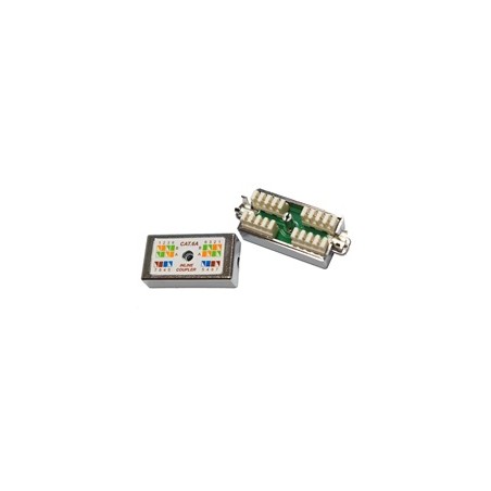 Spojovací box FTP Cat6A narážecí, stříbrná