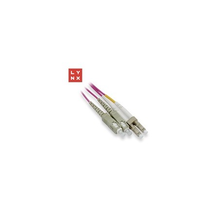 LYNX duplexní patch kabel MM, OM4, LC/SC, 50/125µm, 15m