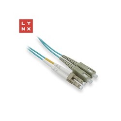 LYNX duplexní patch kabel MM, OM3, LC/SC, 50/125µm, 15m