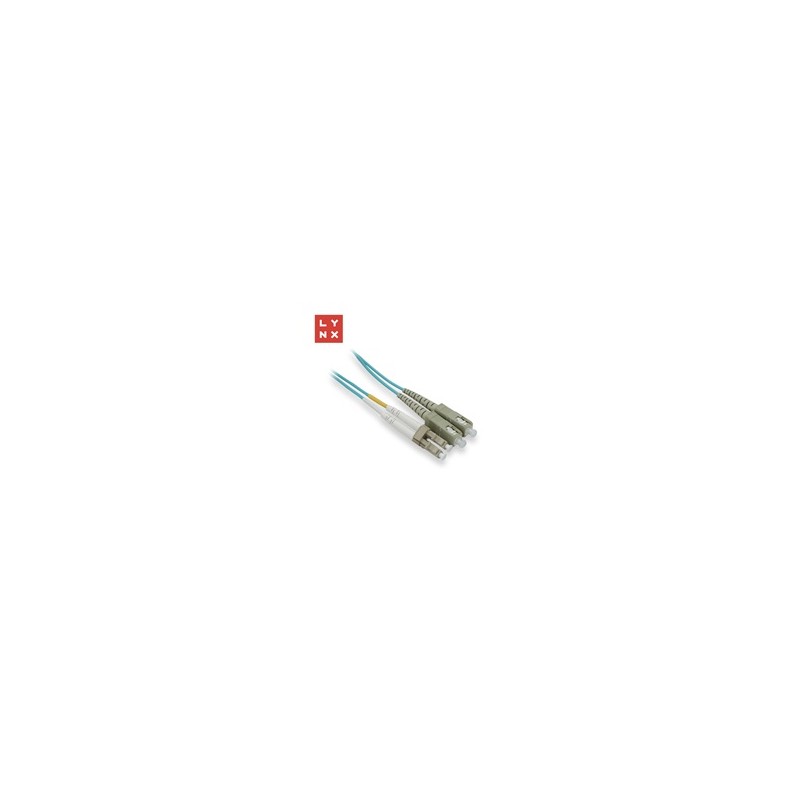 LYNX duplexní patch kabel MM, OM3, LC/SC, 50/125µm, 15m