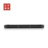 LYNX 19" patch panel 48-port, UTP Cat6, 50µ, nestíněný, černý