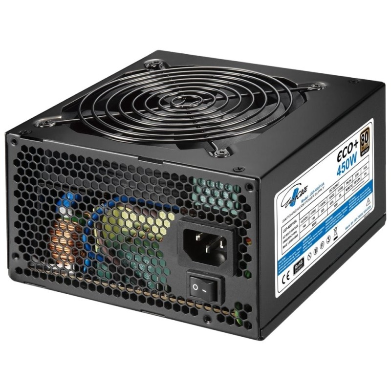 EUROCASE zdroj 450W Eco+, 120mm, 80+ Bronze, ATX
