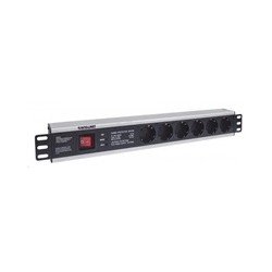Intellinet 19" 1.5U Rackmount 6-Way Power Strip - German Type, rozvodný panel, 6x DE zásuvka, 3m kabel,přepěťová ochrana