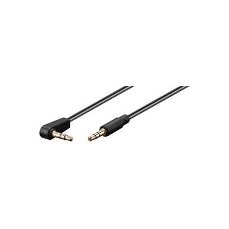 PremiumCord Kabel Jack 3.5mm - 3,5mm konektor 90° M/M 0,5m