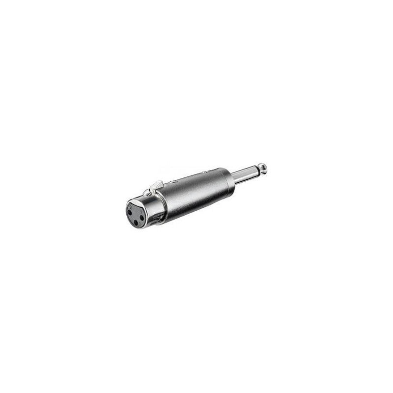 PremiumCord XLR mikrofonní redukce, XLR female - Jack 6,3mm mono male