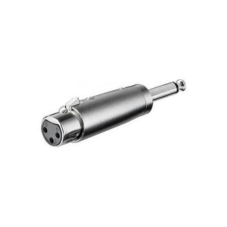 PremiumCord XLR mikrofonní redukce, XLR female - Jack 6,3mm mono male