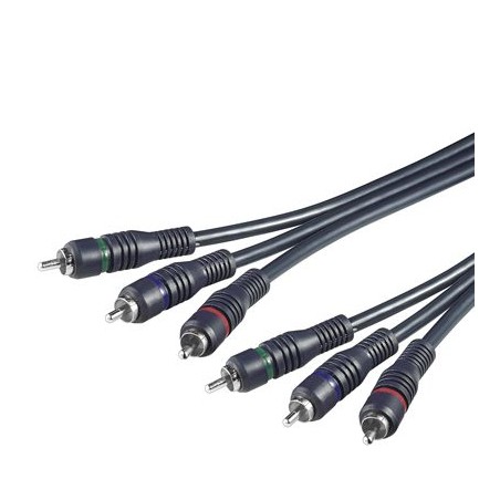 PremiumCord Kabel 3x CINCH-3x CINCH M/M 5m HQ