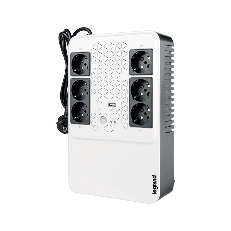 LEGRAND UPS Keor Multiplug 800VA/480W FR, Line-interactive, Tower, výstup 6x FR (CZ), USB nabíjení 1A