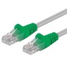 PremiumCord Patch kabel Cat5E UTP, délka 0.5m, křížený, šedá