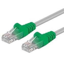 PremiumCord Patch kabel Cat5E UTP, délka 1m, křížený, šedá