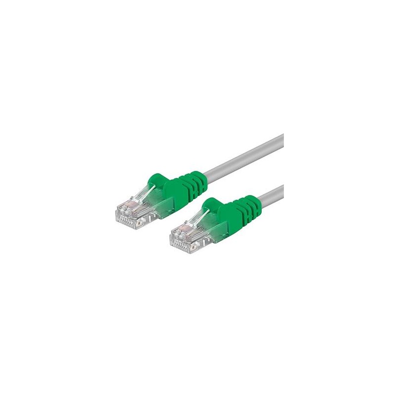 PremiumCord Patch kabel Cat5E UTP, délka 1m, křížený, šedá