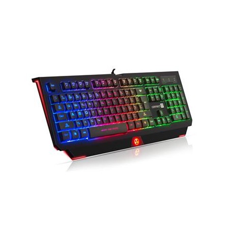 CONNECT IT BATTLE RNBW klávesnice pro hráče, ČERNO-ČERVENÁ
