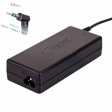 Akyga Nabíječka na notebook 19.5V/4.62A/90W 4.5x3.0 mm + pin pro HP