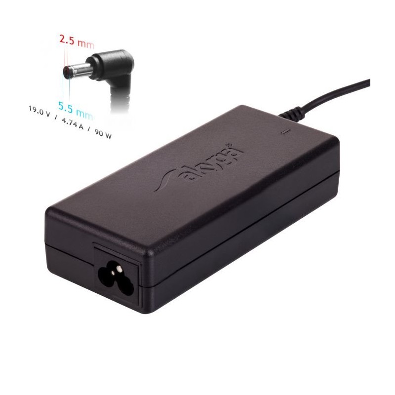 Akyga Nabíječka na notebook 19V/4.74A/90W 5.5x2.5mm pro Asus/Toshiba/HP/Lenovo