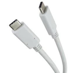 PremiumCord Kabel USB 3.2 konektor C/male - USB 3.2 C/male, bílý, 1m