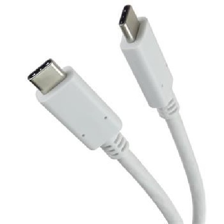 PremiumCord Kabel USB 3.2 konektor C/male - USB 3.2 C/male, bílý, 1m