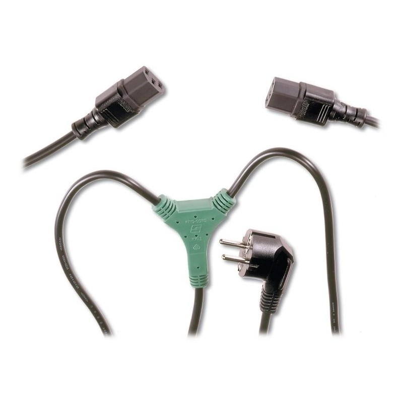 PremiumCord Kabel síťový 230V, Y-kabel přívodní M-2x F
