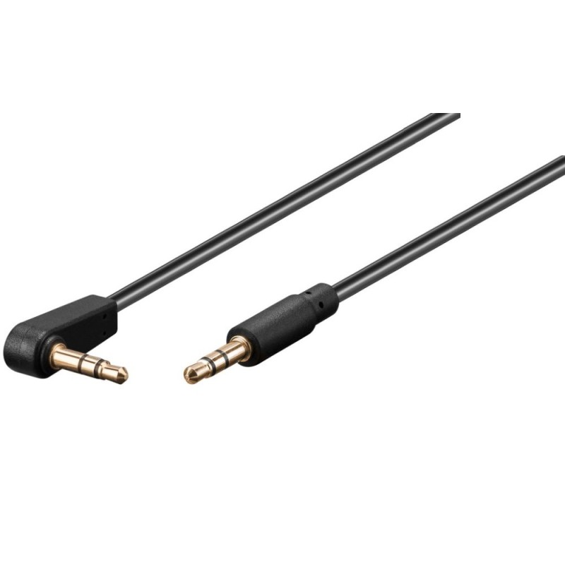 PremiumCord Kabel Jack 3.5mm - 3,5mm konektor 90° M/M 1m