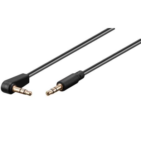PremiumCord Kabel Jack 3.5mm - 3,5mm konektor 90° M/M 1m