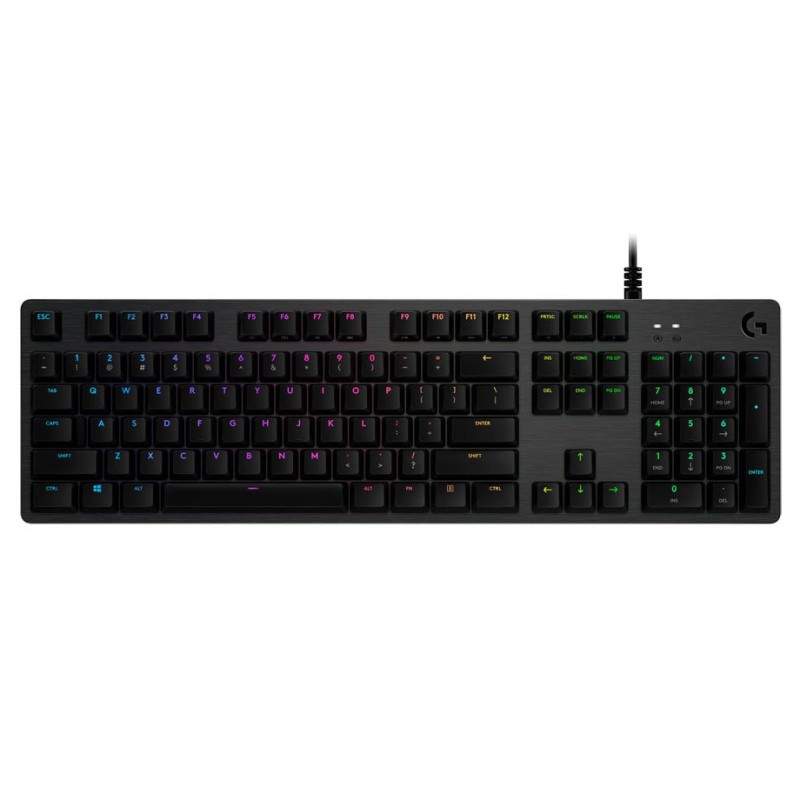 Logitech G512 CARBON LIGHTSYNC RGB Mechanical Gaming Keyboard with GX Brown switches-CARBON-US INT'L-USB