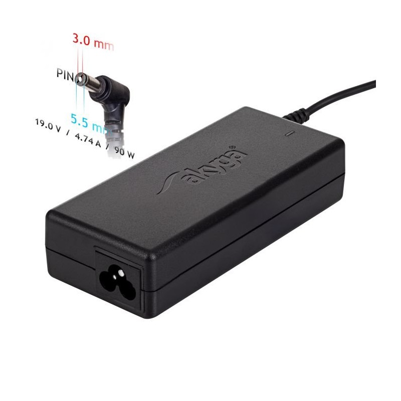 Akyga Nabíječka na notebook 19V/4.74A/90W 5.5x3.0 mm + pin pro SAMSUNG