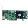 ARECA Tri-mode RAID card 16-port (2x SFF-8654) 8GB DDR4, PCIe4.0 x8 Card, LP