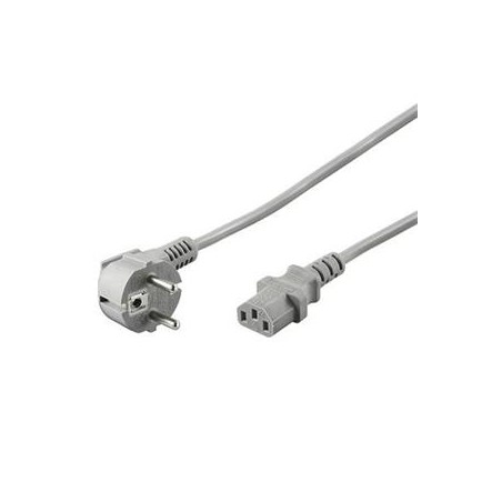 PremiumCord Kabel síťový 230V k počítači 2m šedý