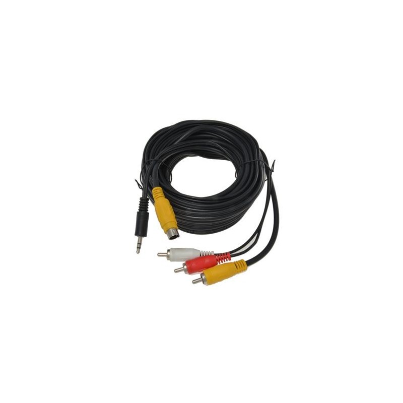 PremiumCord Kabel S-video+sjack3.5"- 3xCINCH, 5m+kond.