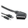 PremiumCord Kabel S-video + 3,5mm stereojack na SCART 5m + kondenzátor